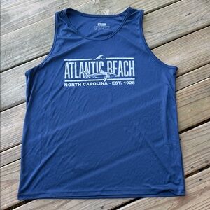 Momentum Comfort Gear Size Large Blue Sleeveless Blue Tank Top Atlantic Beach